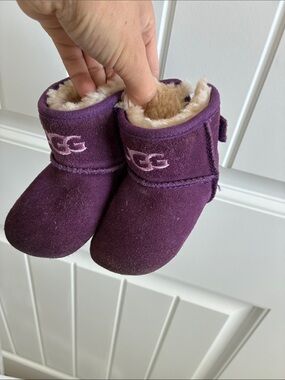 UGG Purple Infant Shearling-Lined Booties